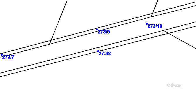 Parcela st. 273/8 v KÚ Trnava, Katastrální mapa