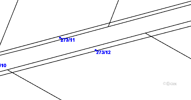 Parcela st. 273/12 v KÚ Trnava, Katastrální mapa