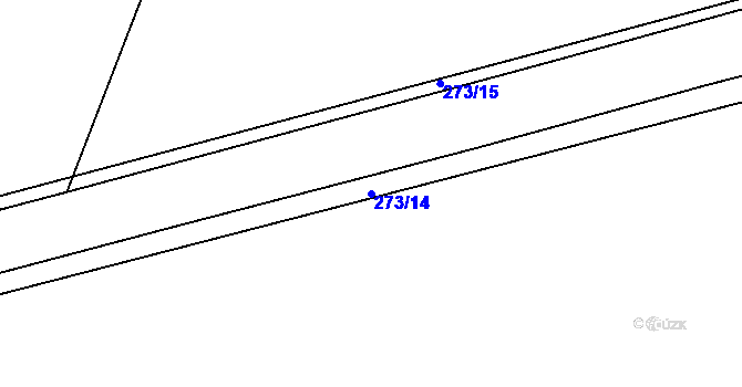 Parcela st. 273/14 v KÚ Trnava, Katastrální mapa