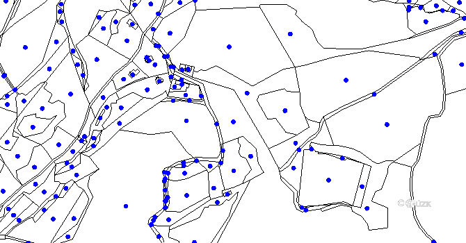Parcela st. 2114/17 v KÚ Trnava u Zlína, Katastrální mapa