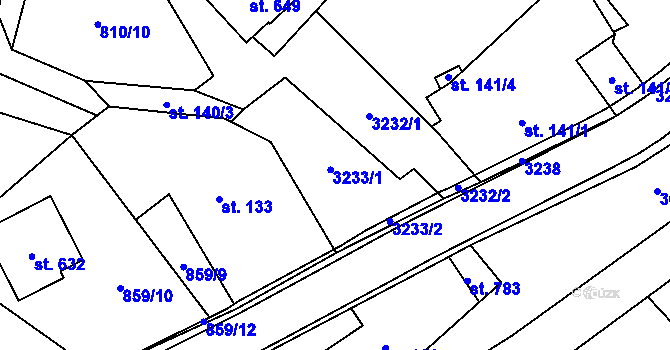 Parcela st. 452 v KÚ Trnava u Zlína, Katastrální mapa
