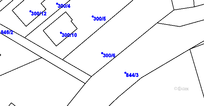 Parcela st. 300/6 v KÚ Trnávka u Nového Jičína, Katastrální mapa