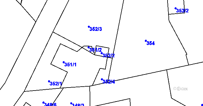 Parcela st. 352/2 v KÚ Trnávka u Nového Jičína, Katastrální mapa