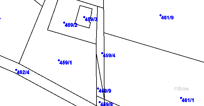 Parcela st. 459/4 v KÚ Trnávka u Nového Jičína, Katastrální mapa
