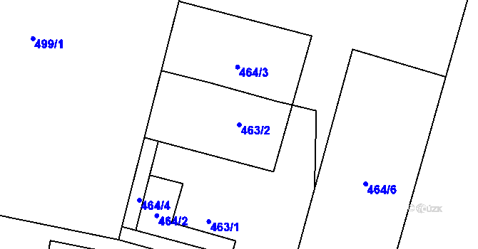 Parcela st. 463/2 v KÚ Trnávka u Nového Jičína, Katastrální mapa