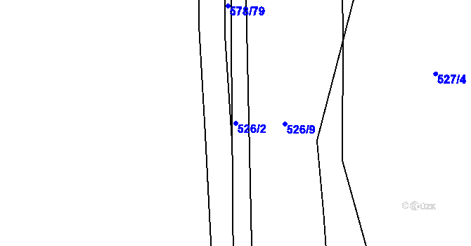 Parcela st. 526/2 v KÚ Trnávka u Nového Jičína, Katastrální mapa