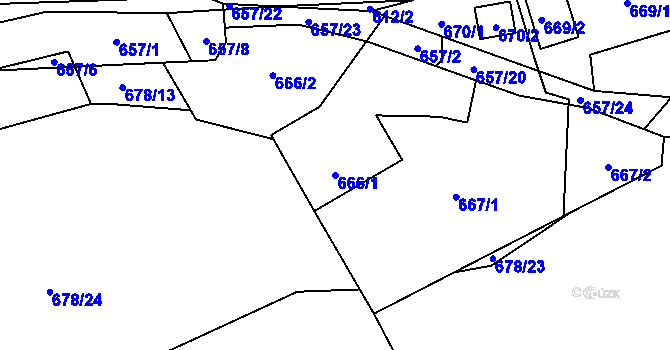 Parcela st. 666/1 v KÚ Trnávka u Nového Jičína, Katastrální mapa