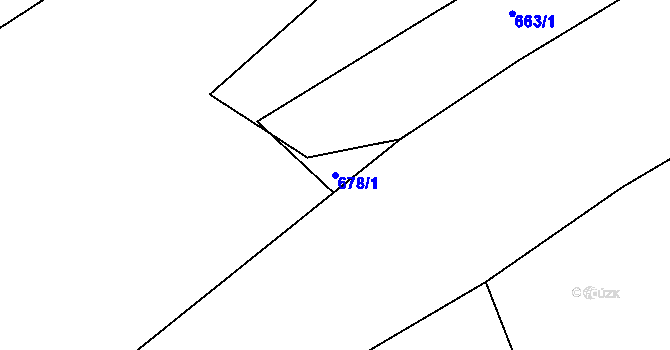 Parcela st. 678/1 v KÚ Trnávka u Nového Jičína, Katastrální mapa