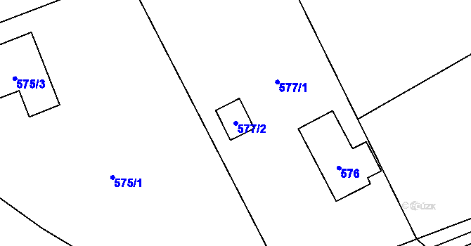 Parcela st. 577/2 v KÚ Trnávka u Nového Jičína, Katastrální mapa