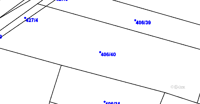 Parcela st. 406/40 v KÚ Trnávka u Nového Jičína, Katastrální mapa