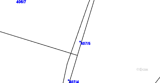 Parcela st. 407/5 v KÚ Trnávka u Nového Jičína, Katastrální mapa