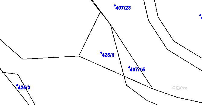 Parcela st. 425/1 v KÚ Trnávka u Nového Jičína, Katastrální mapa