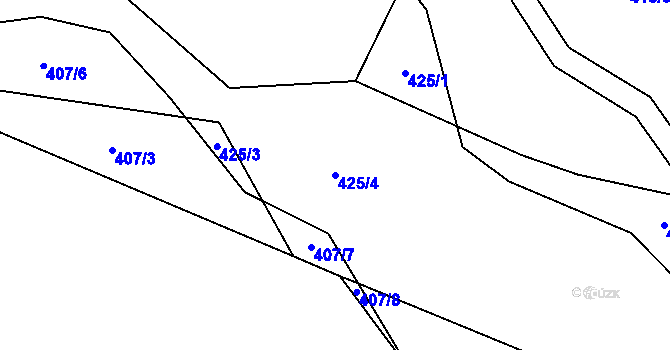 Parcela st. 425/4 v KÚ Trnávka u Nového Jičína, Katastrální mapa