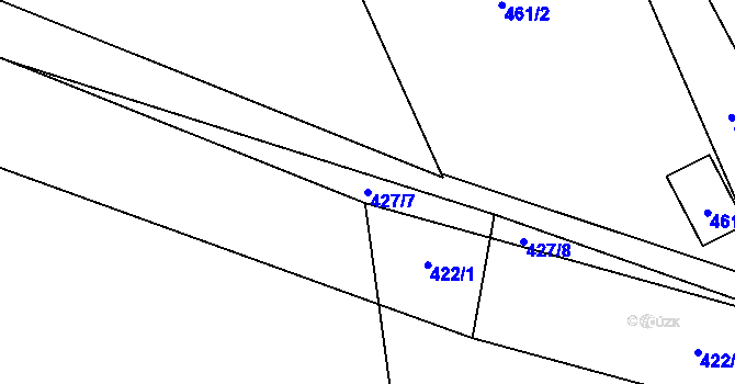 Parcela st. 427/7 v KÚ Trnávka u Nového Jičína, Katastrální mapa