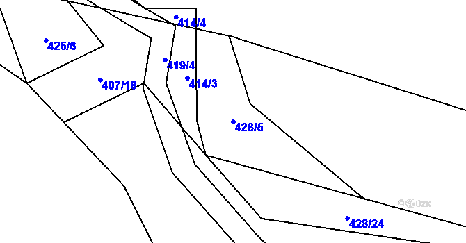 Parcela st. 428/5 v KÚ Trnávka u Nového Jičína, Katastrální mapa