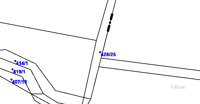 Parcela st. 428/25 v KÚ Trnávka u Nového Jičína, Katastrální mapa