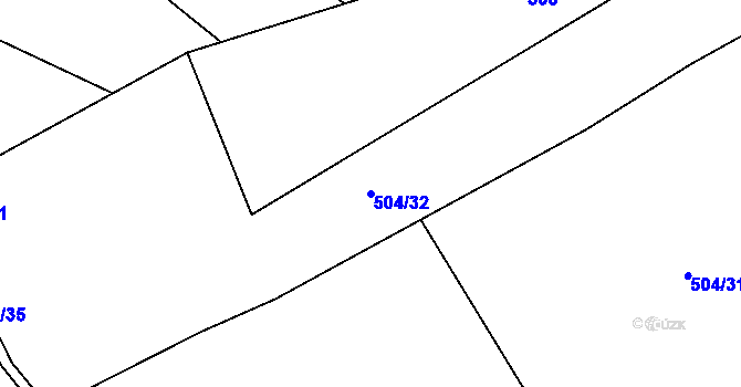 Parcela st. 504/32 v KÚ Trnávka u Nového Jičína, Katastrální mapa