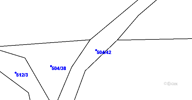 Parcela st. 504/42 v KÚ Trnávka u Nového Jičína, Katastrální mapa