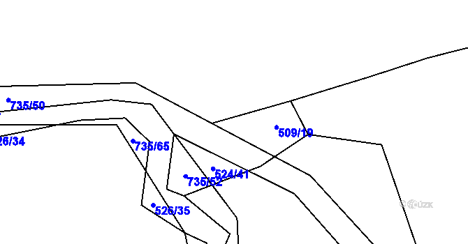 Parcela st. 509/18 v KÚ Trnávka u Nového Jičína, Katastrální mapa