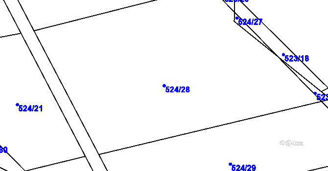 Parcela st. 524/28 v KÚ Trnávka u Nového Jičína, Katastrální mapa