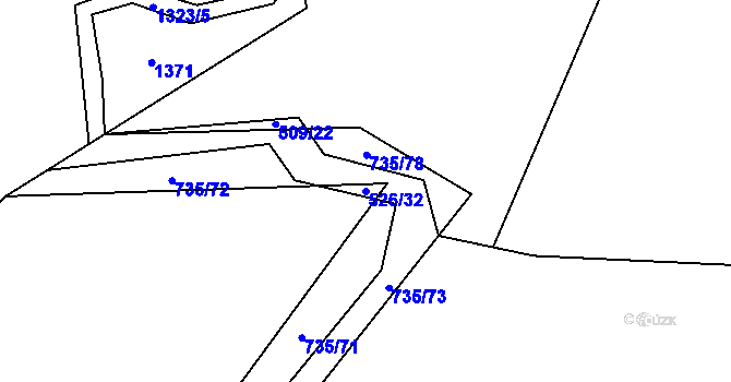 Parcela st. 526/32 v KÚ Trnávka u Nového Jičína, Katastrální mapa