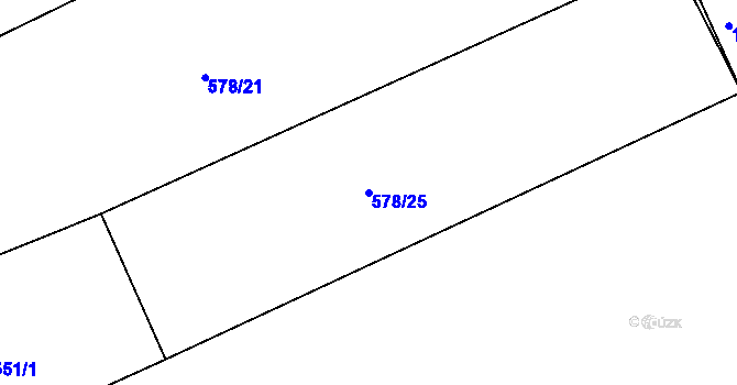 Parcela st. 578/25 v KÚ Trnávka u Nového Jičína, Katastrální mapa