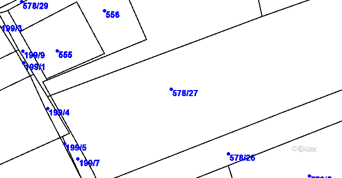 Parcela st. 578/27 v KÚ Trnávka u Nového Jičína, Katastrální mapa