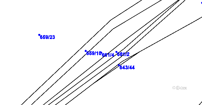 Parcela st. 661/4 v KÚ Trnávka u Nového Jičína, Katastrální mapa