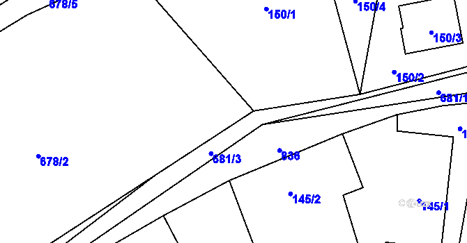 Parcela st. 678/4 v KÚ Trnávka u Nového Jičína, Katastrální mapa