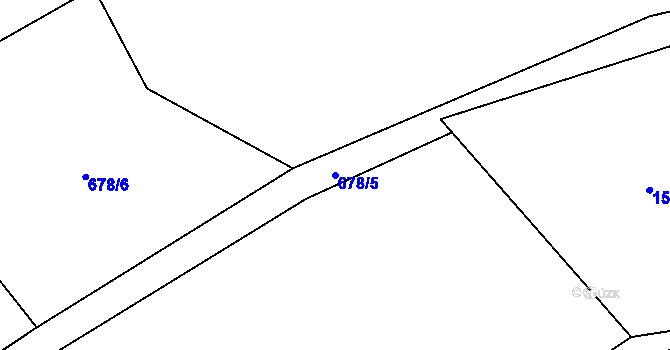 Parcela st. 678/5 v KÚ Trnávka u Nového Jičína, Katastrální mapa