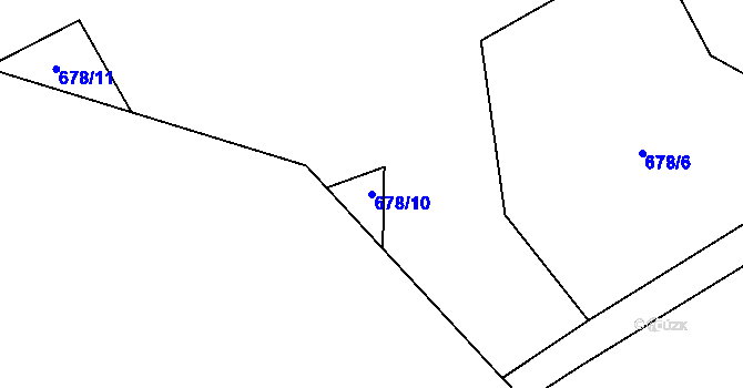 Parcela st. 678/10 v KÚ Trnávka u Nového Jičína, Katastrální mapa
