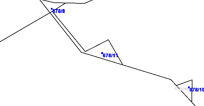 Parcela st. 678/11 v KÚ Trnávka u Nového Jičína, Katastrální mapa