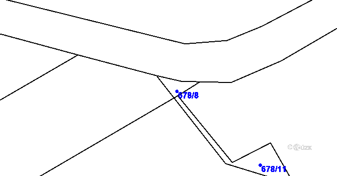 Parcela st. 678/12 v KÚ Trnávka u Nového Jičína, Katastrální mapa