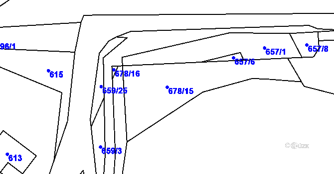 Parcela st. 678/15 v KÚ Trnávka u Nového Jičína, Katastrální mapa