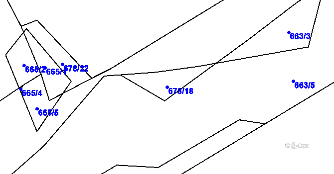 Parcela st. 678/18 v KÚ Trnávka u Nového Jičína, Katastrální mapa