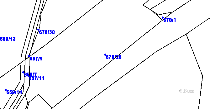 Parcela st. 678/28 v KÚ Trnávka u Nového Jičína, Katastrální mapa