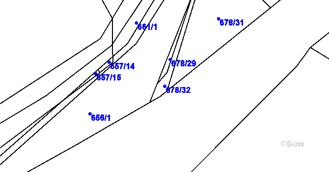 Parcela st. 678/32 v KÚ Trnávka u Nového Jičína, Katastrální mapa