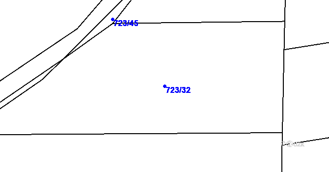 Parcela st. 723/32 v KÚ Trnávka u Nového Jičína, Katastrální mapa