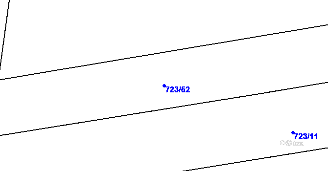 Parcela st. 723/52 v KÚ Trnávka u Nového Jičína, Katastrální mapa