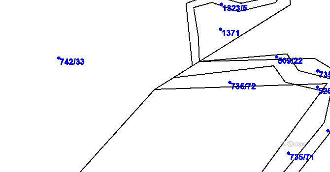 Parcela st. 735/79 v KÚ Trnávka u Nového Jičína, Katastrální mapa