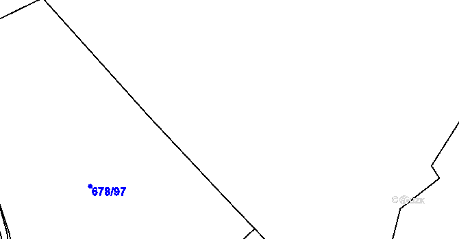 Parcela st. 678/25 v KÚ Trnová u Plzně, Katastrální mapa