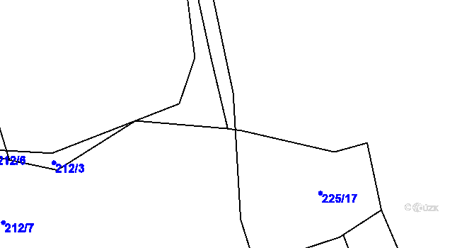 Parcela st. 225/15 v KÚ Trnová u Plzně, Katastrální mapa