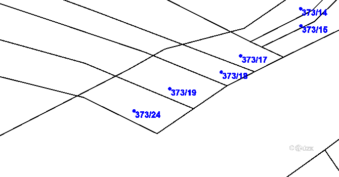 Parcela st. 373/19 v KÚ Trnová u Plzně, Katastrální mapa