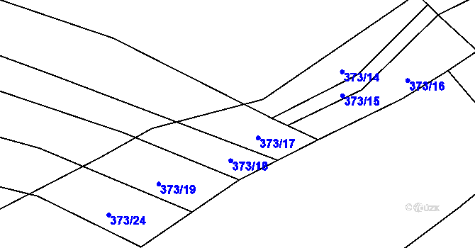 Parcela st. 373/21 v KÚ Trnová u Plzně, Katastrální mapa