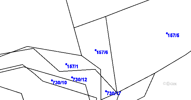 Parcela st. 157/6 v KÚ Trnová u Plzně, Katastrální mapa
