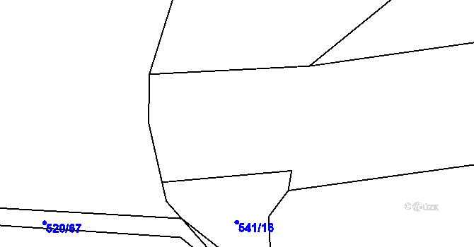 Parcela st. 541/30 v KÚ Trnová u Plzně, Katastrální mapa