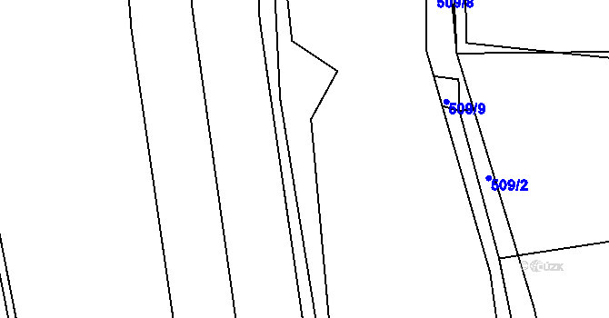 Parcela st. 489/4 v KÚ Trnová u Plzně, Katastrální mapa