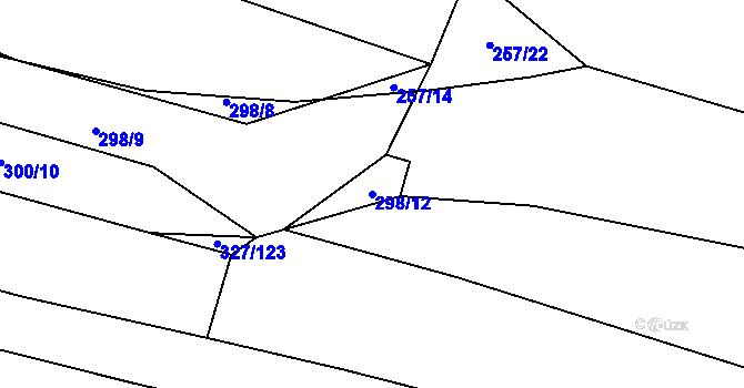 Parcela st. 298/12 v KÚ Trnová u Plzně, Katastrální mapa