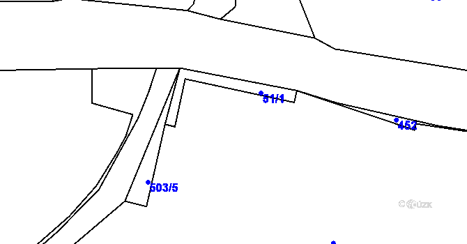 Parcela st. 35/2 v KÚ Trnovany u Litoměřic, Katastrální mapa