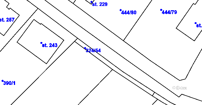 Parcela st. 477/8 v KÚ Trnovany u Litoměřic, Katastrální mapa